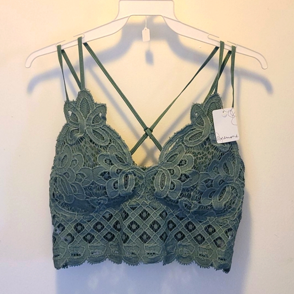 Mint green Lace Bralette